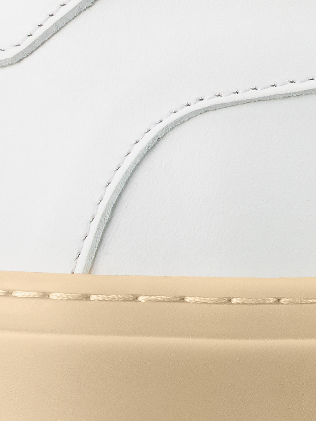 Capri Leather Sneaker in White Light Gum