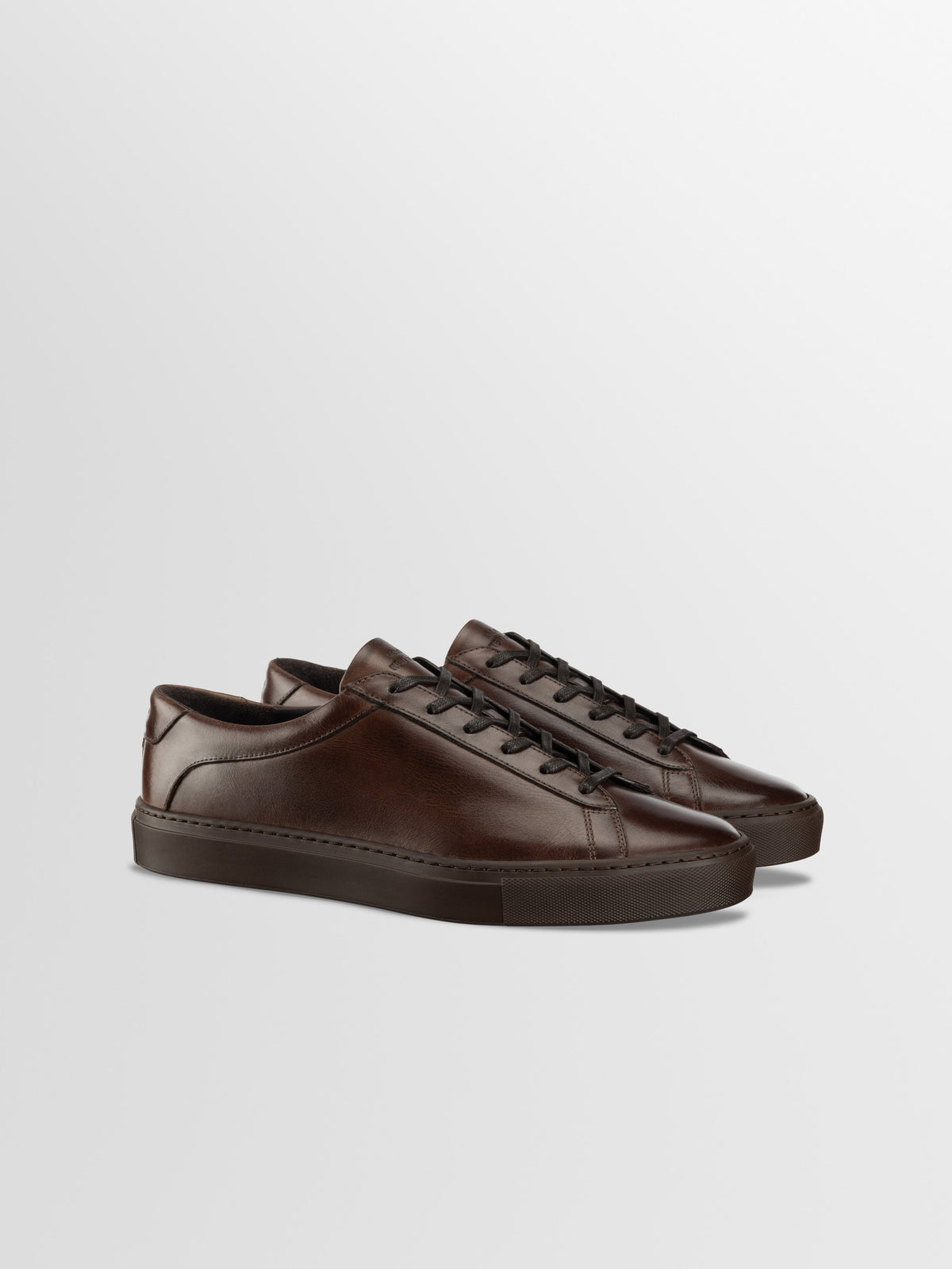 Capri Leather Sneaker in Antica Caffe