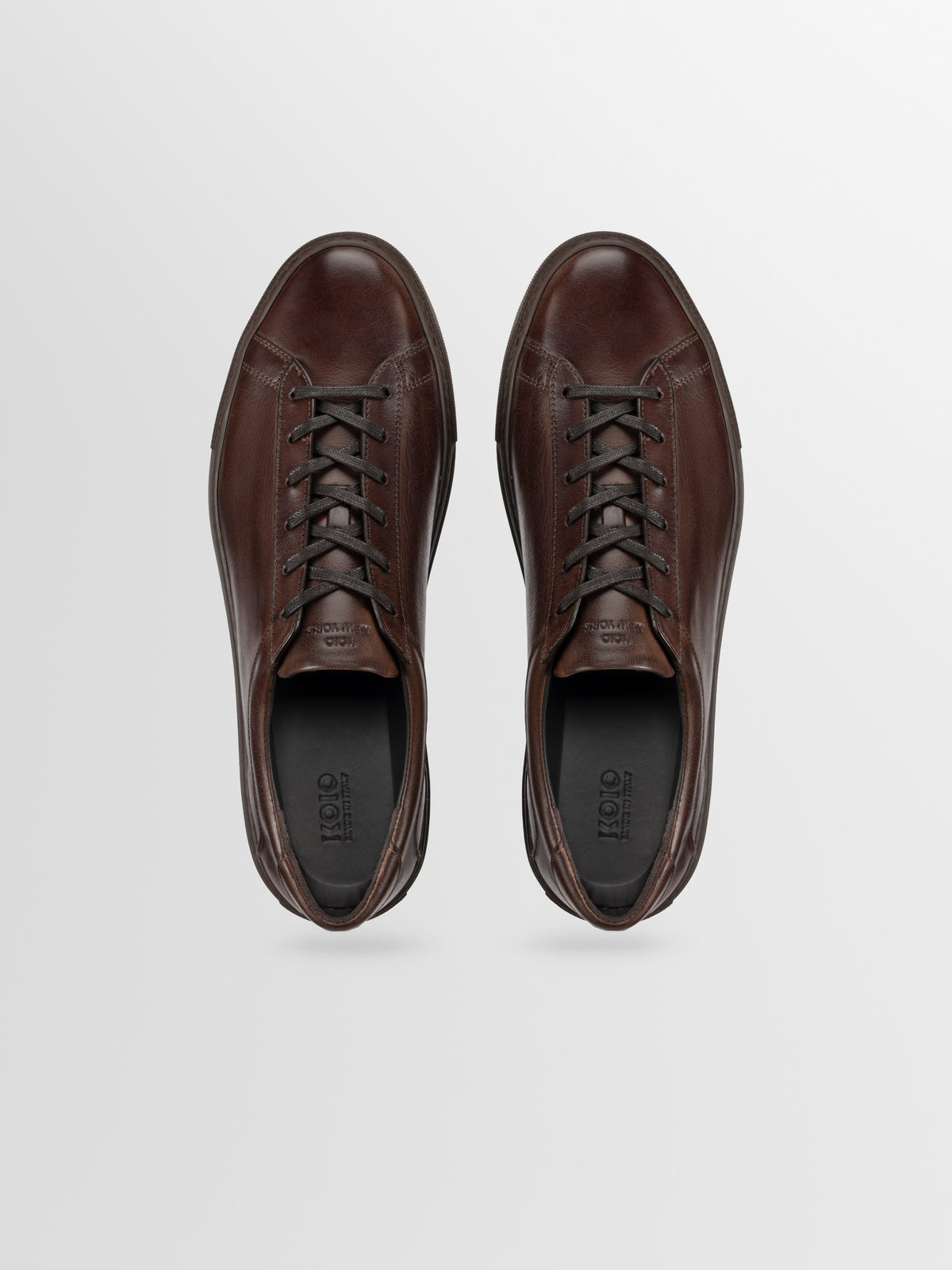 Capri Leather Sneaker in Antica Caffe