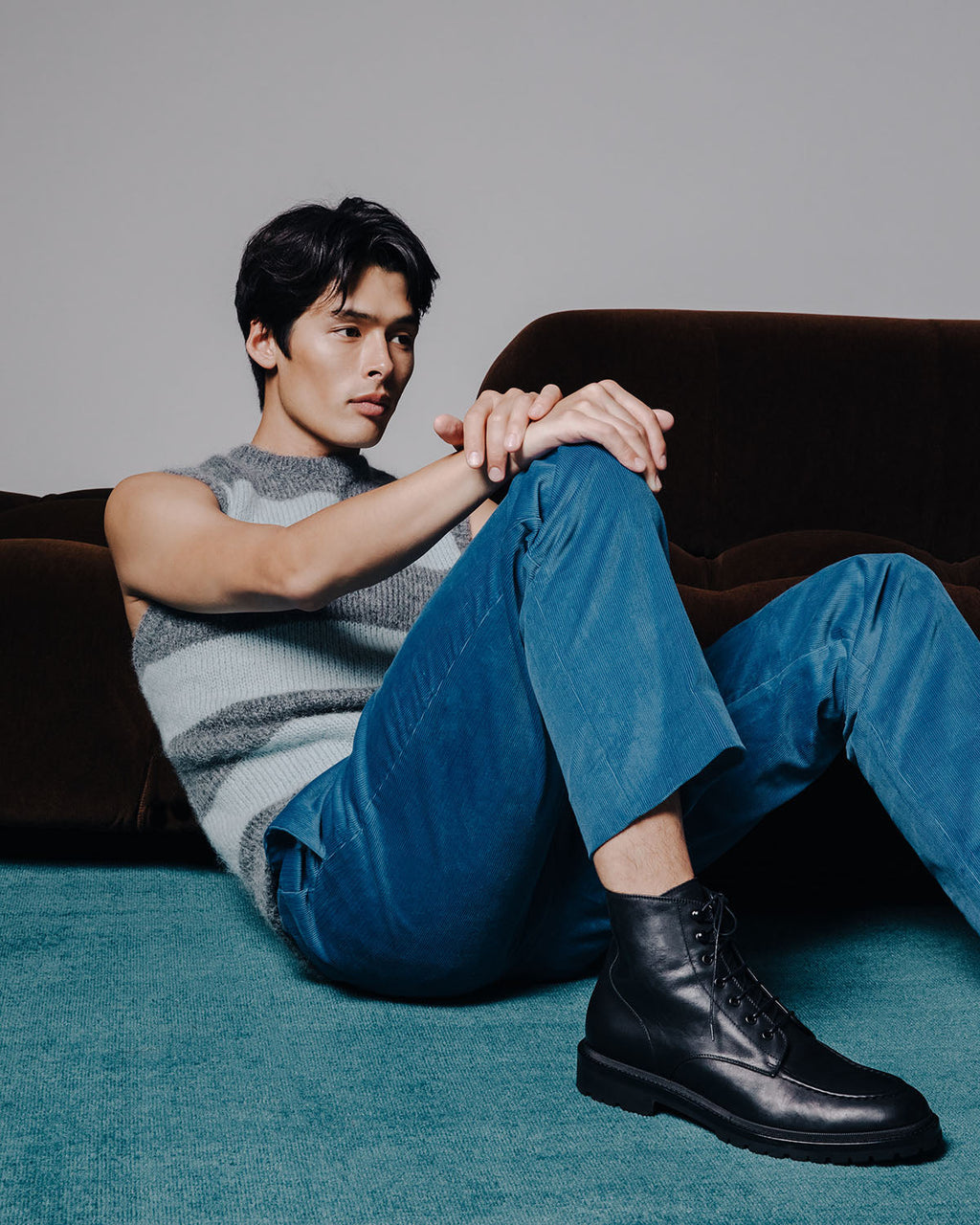 Milo Leather Boot in Nero