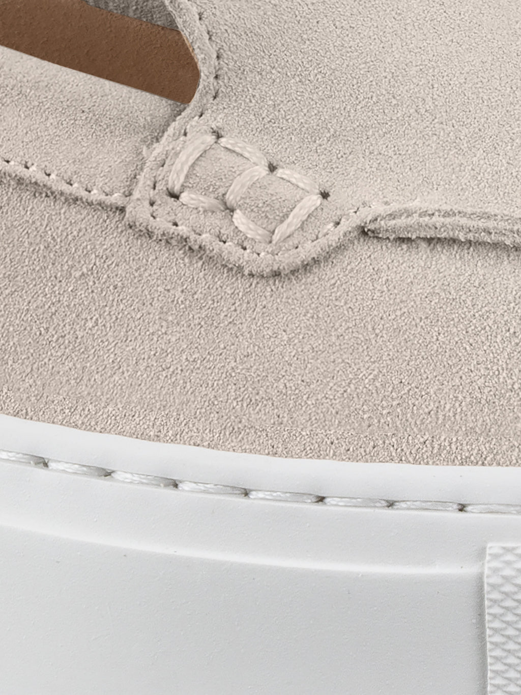 Lido Suede Loafer in Ivory