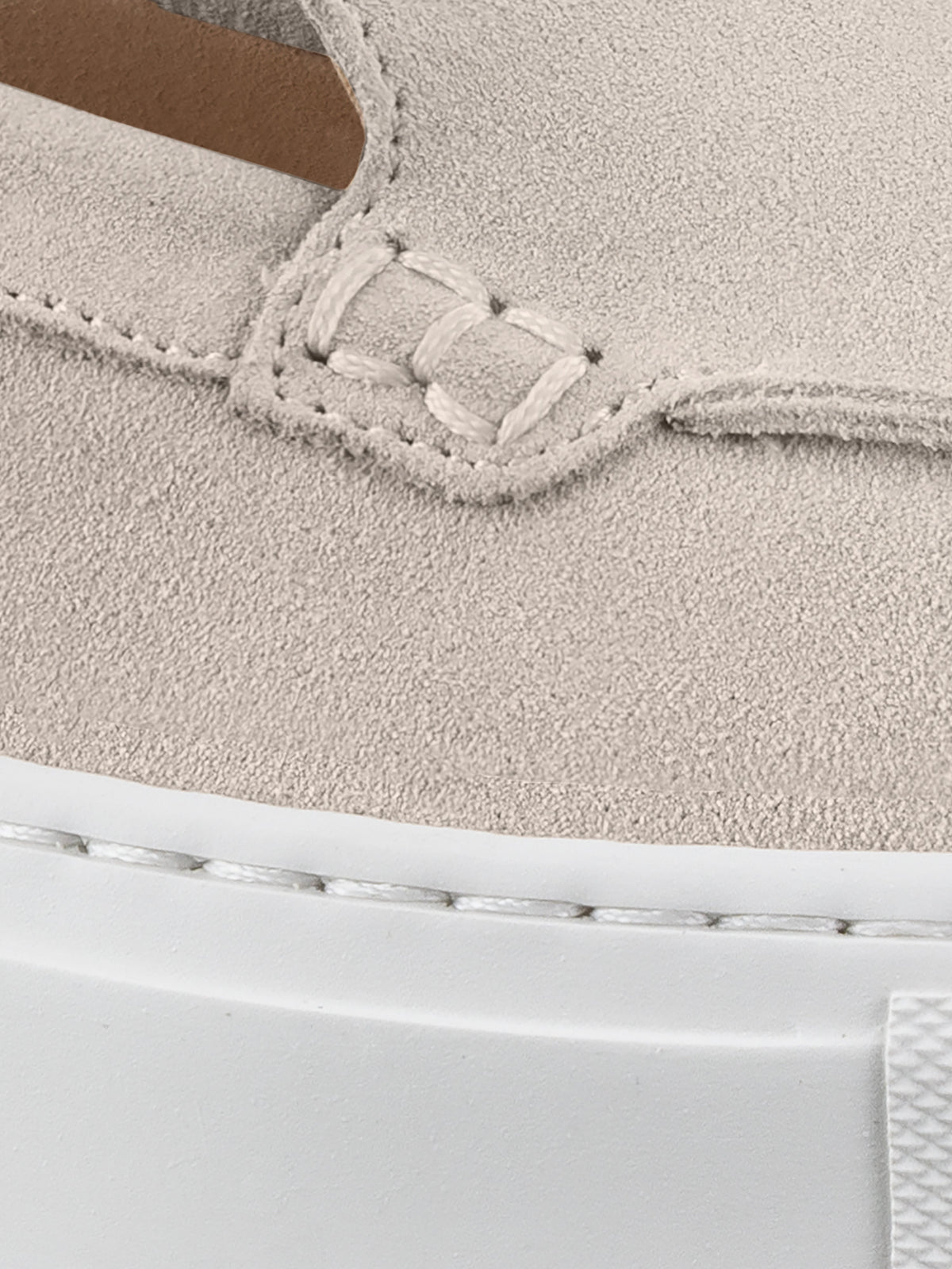 Lido Suede Loafer in Ivory