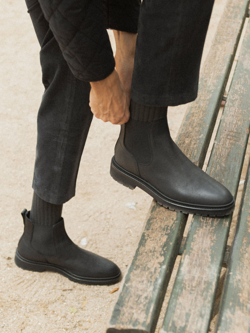 Fermo Leather Boot in Nero
