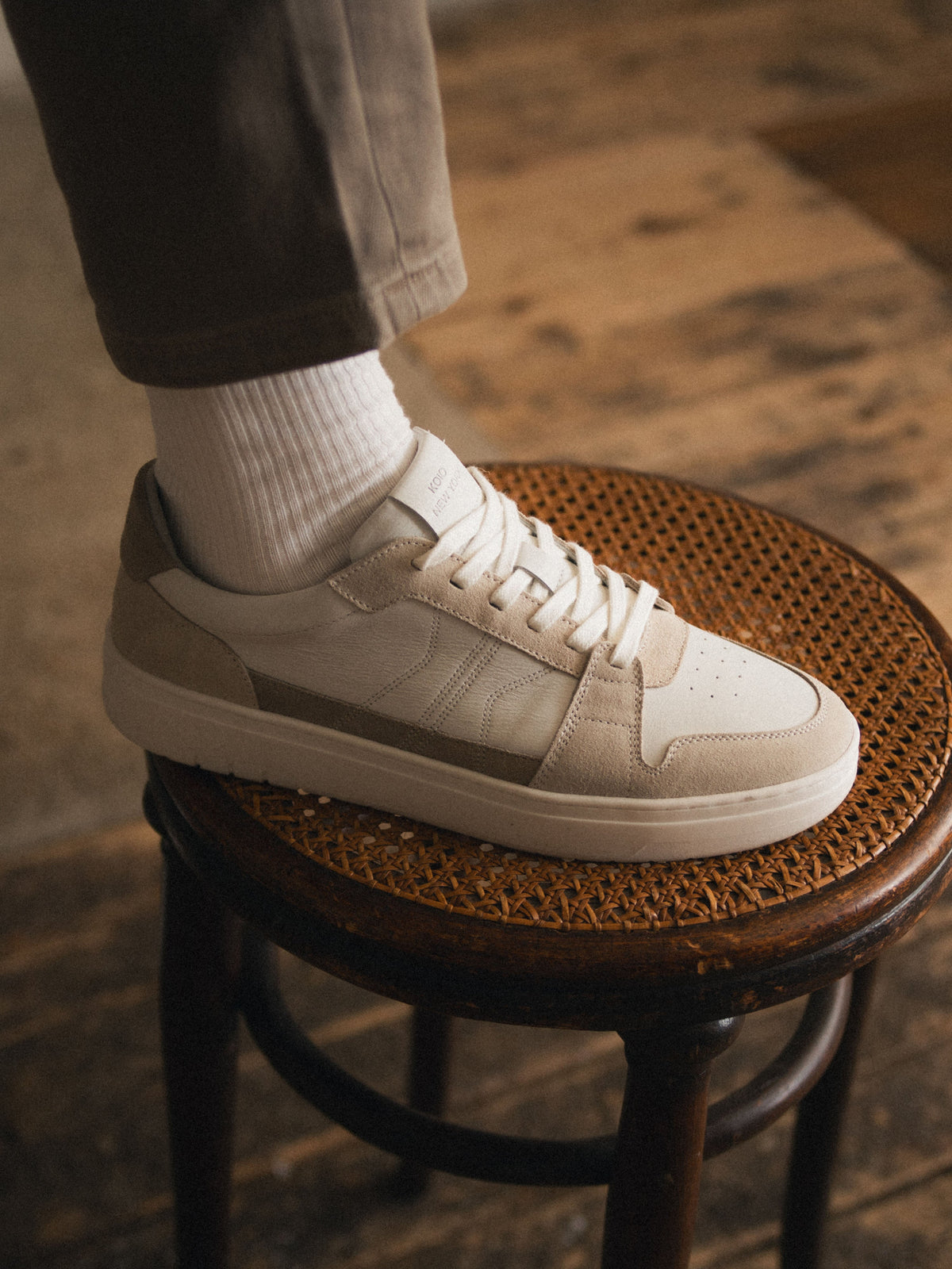 Carrara Suede Sneaker in Oyster