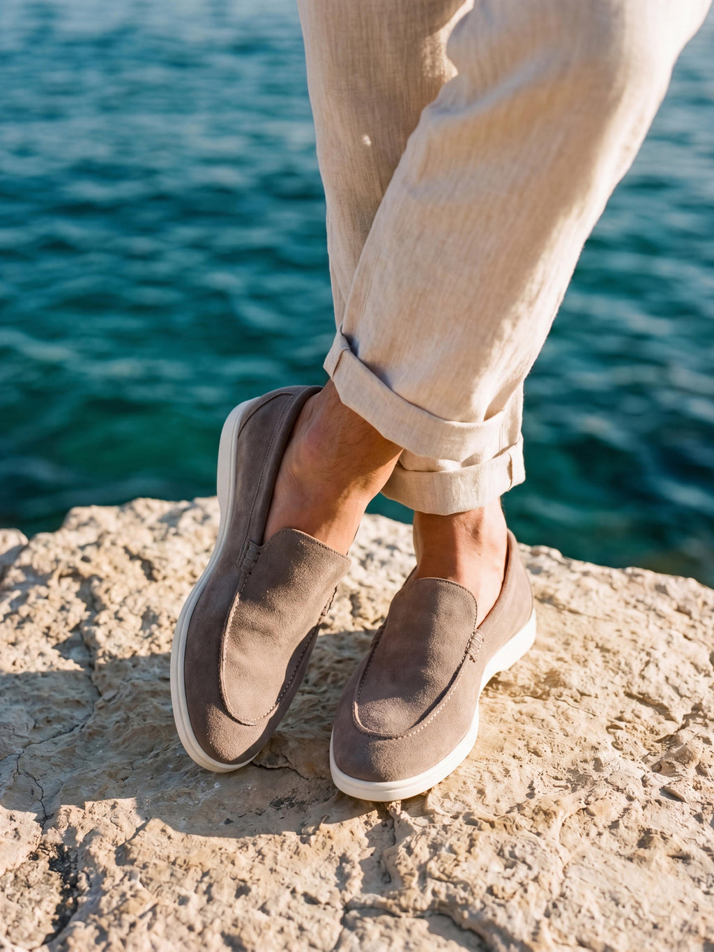 Catania Suede Loafer in Grey