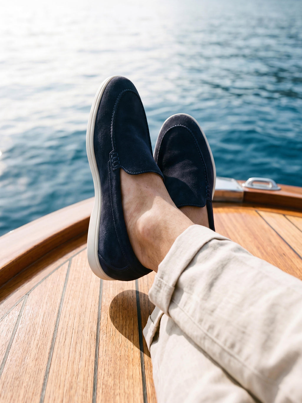 Catania Suede Loafer in Navy