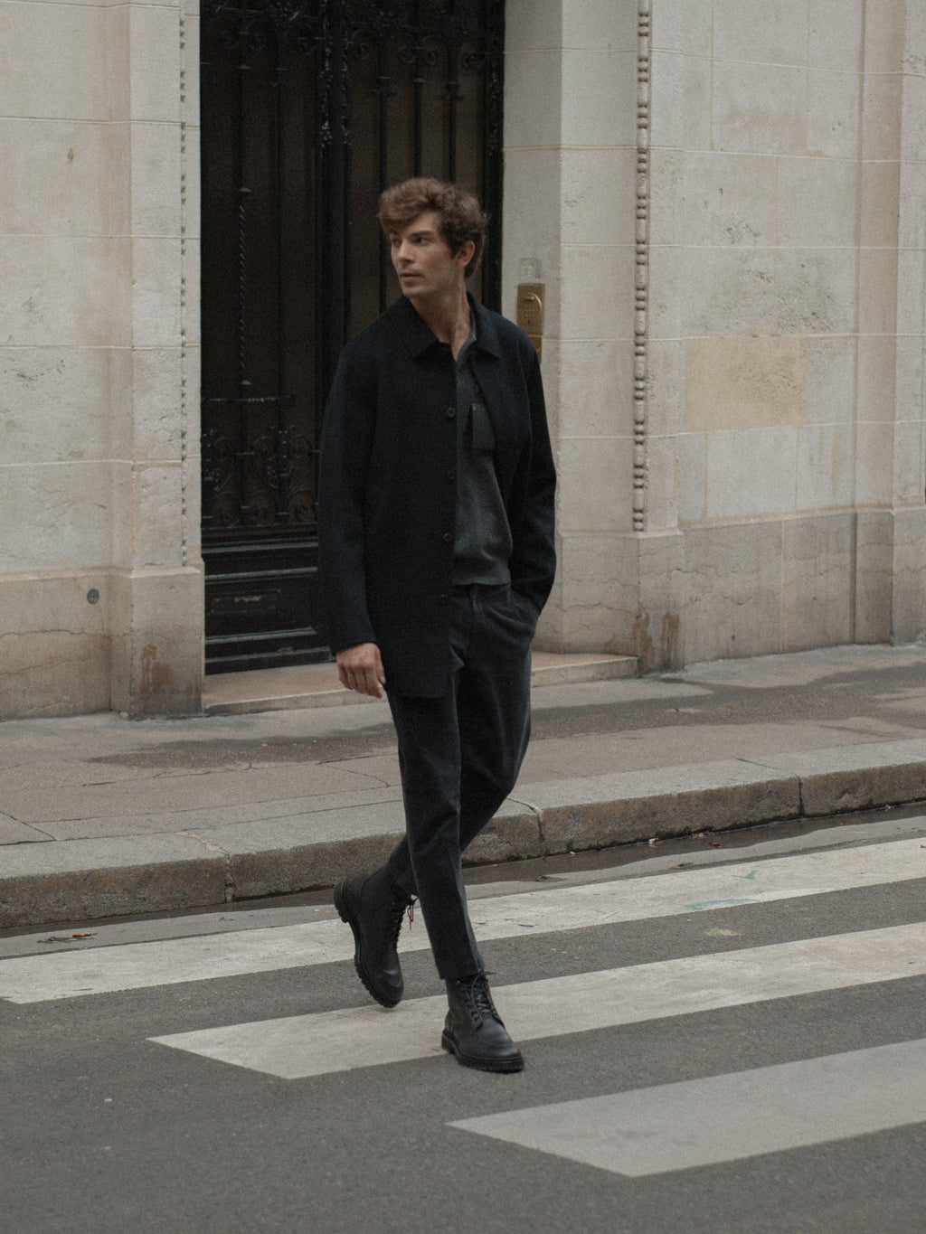 Milo Leather Boot in Nero