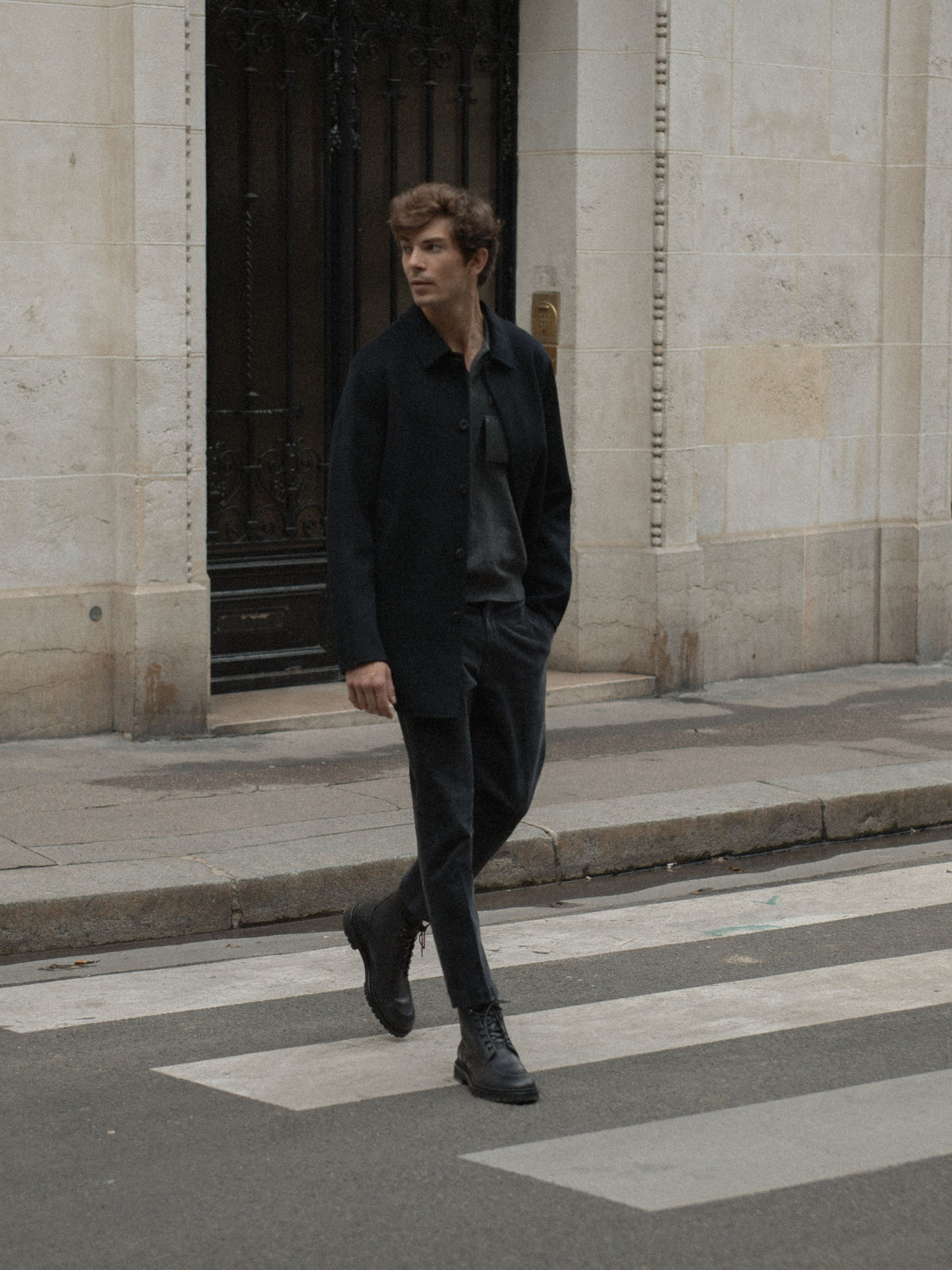 Milo Leather Boot in Nero