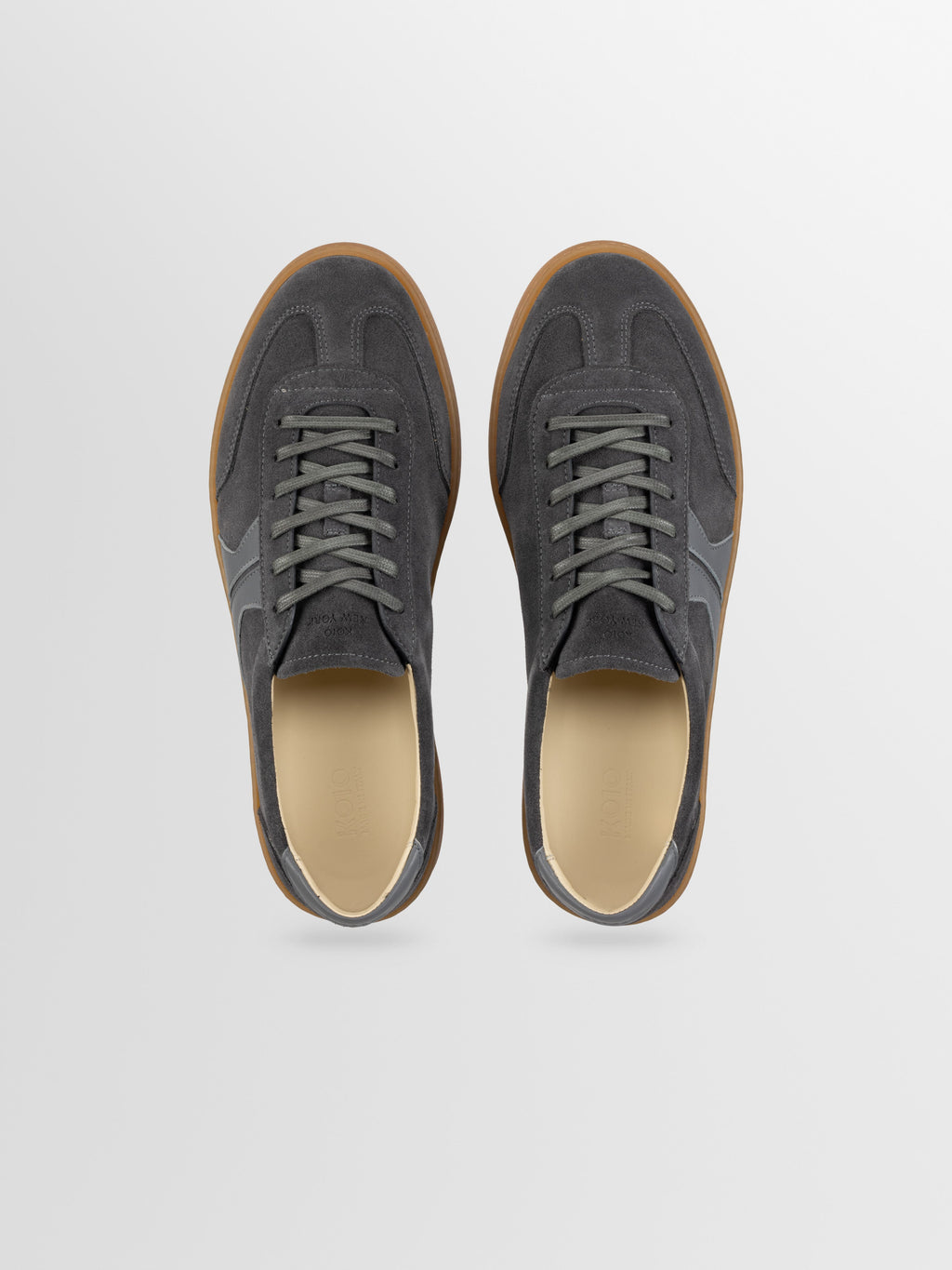 Monza Leather & Suede Sneaker in Ash Gray