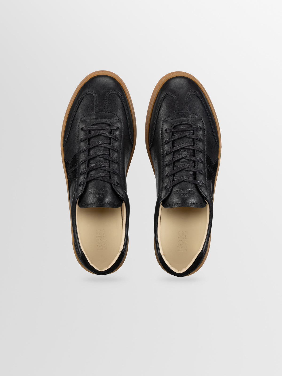 Monza Leather & Suede Sneaker in Nero