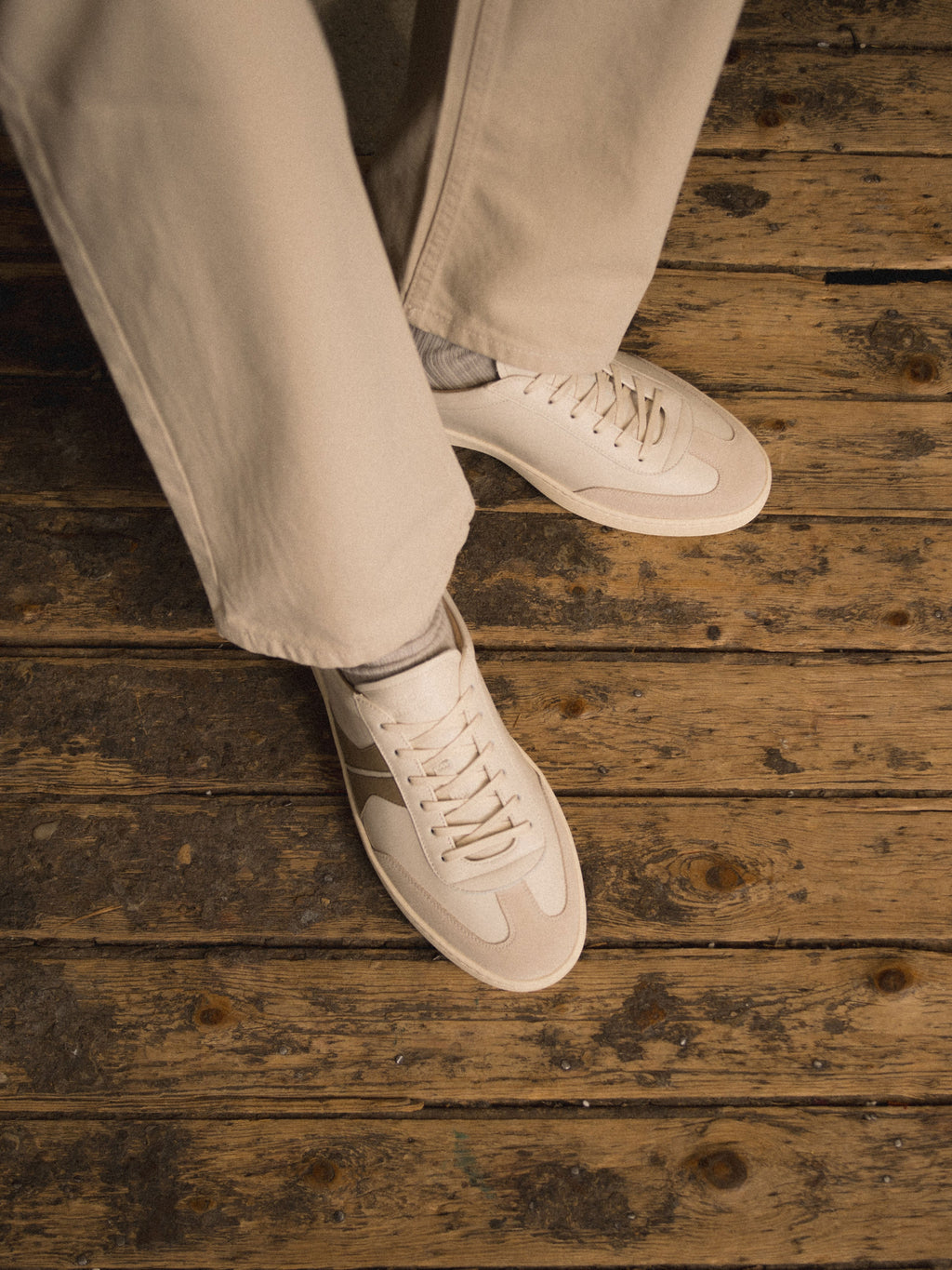 Monza Leather Sneaker in Latte
