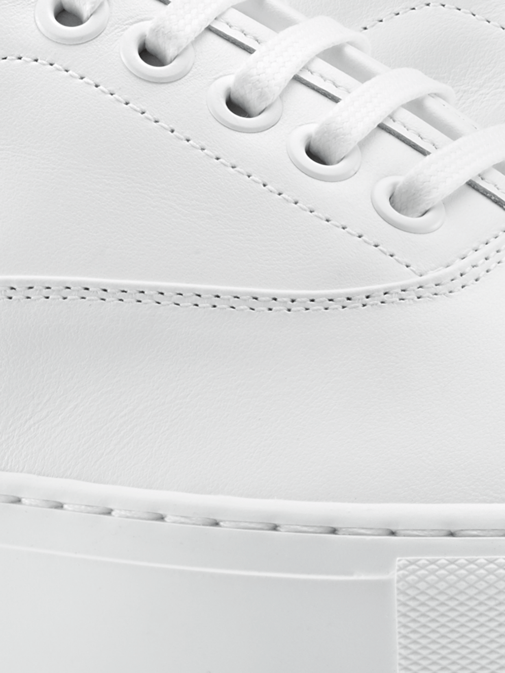 Portofino Leather Sneaker in Triple White