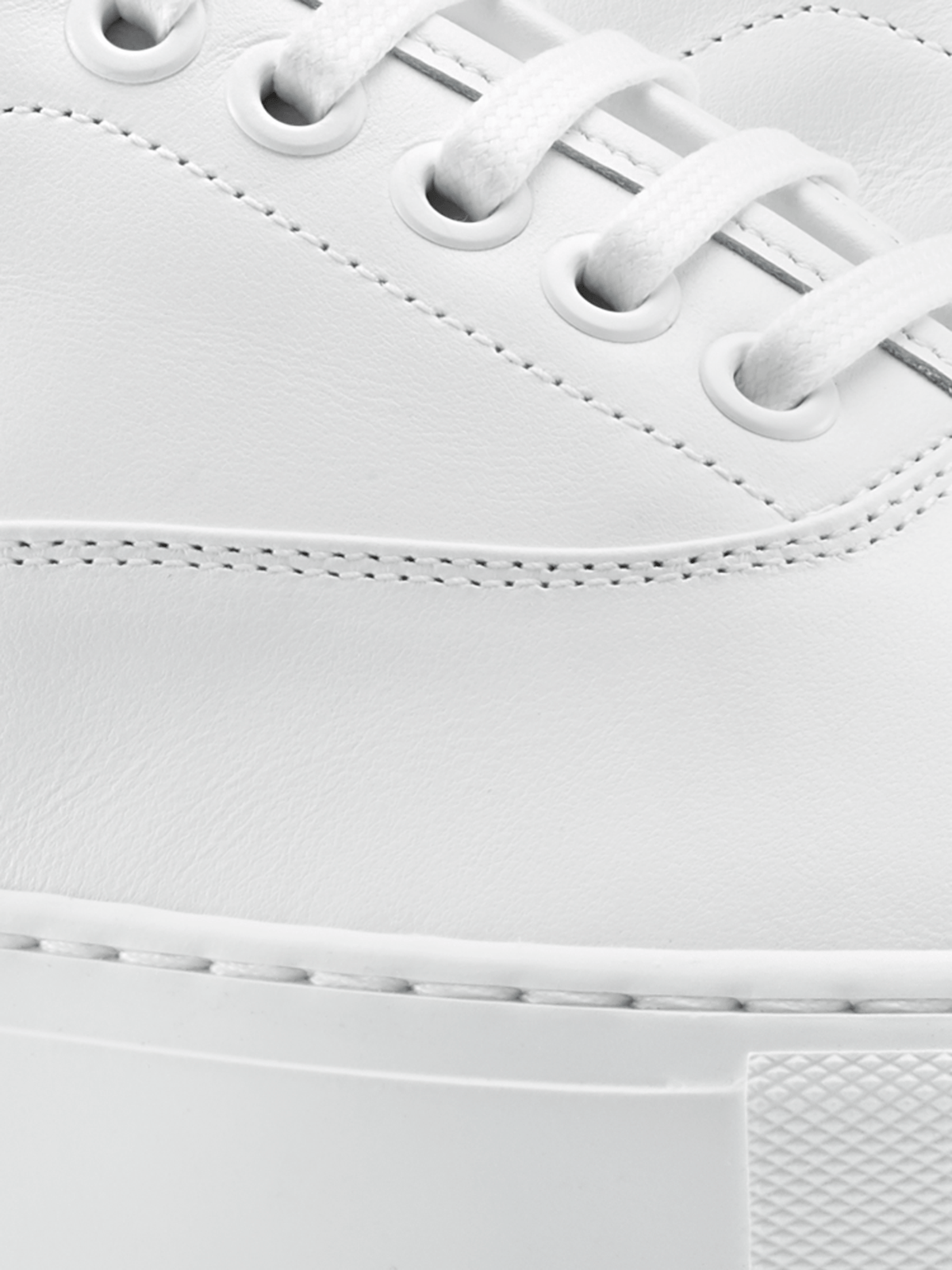 Portofino Leather Sneaker in Triple White