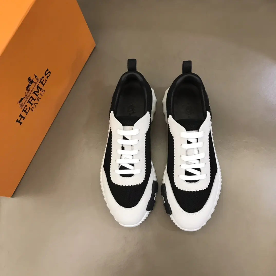 Hermes Bouncing White Black Sneakers