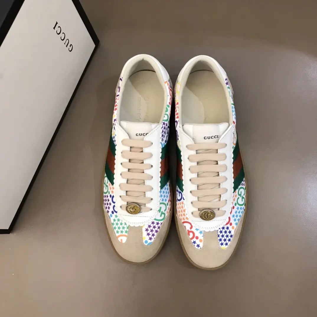 Gucci Ace White Beige Multicolor Sneakers