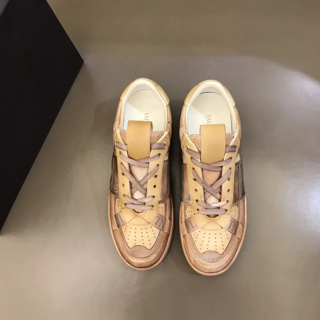 Valentino Garavani Beige Light Blue Sneakers