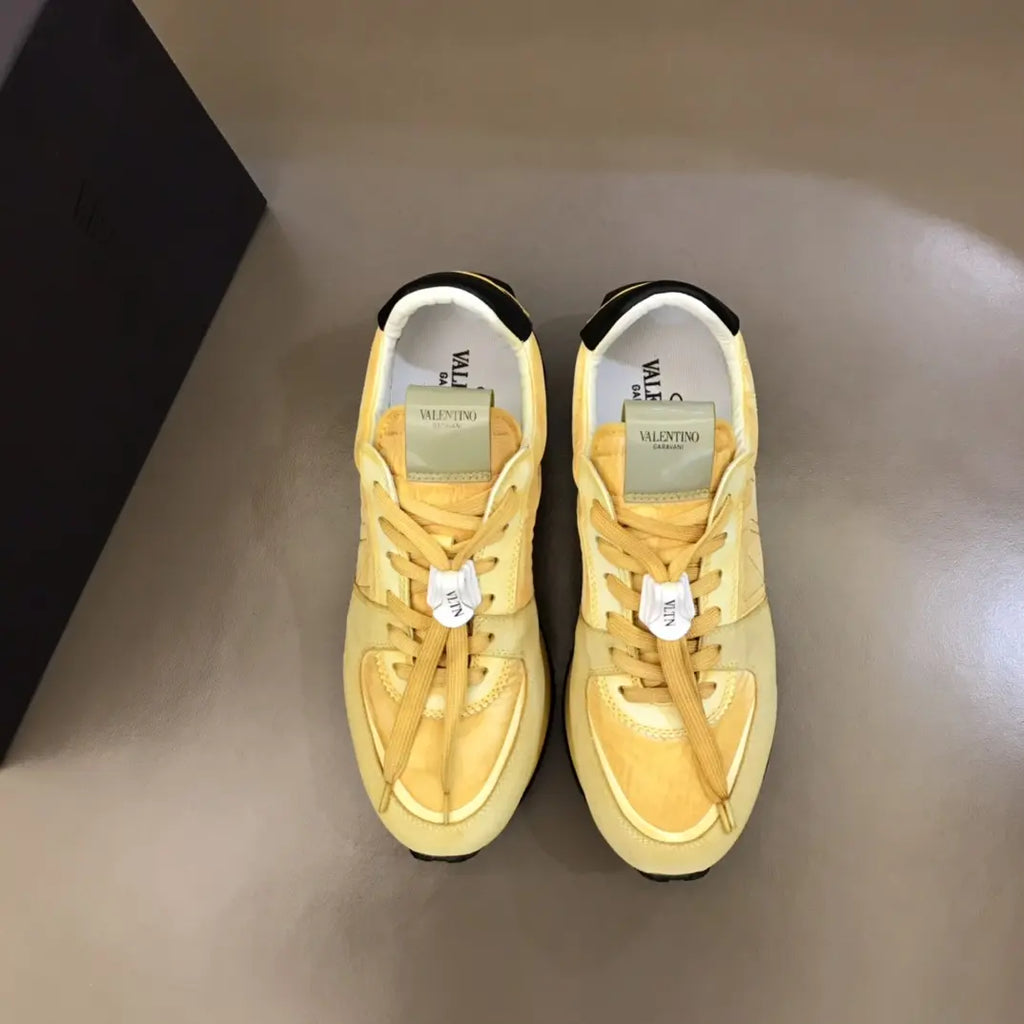 Valentino Garavani Rockrunner Yellow Black Sneakers