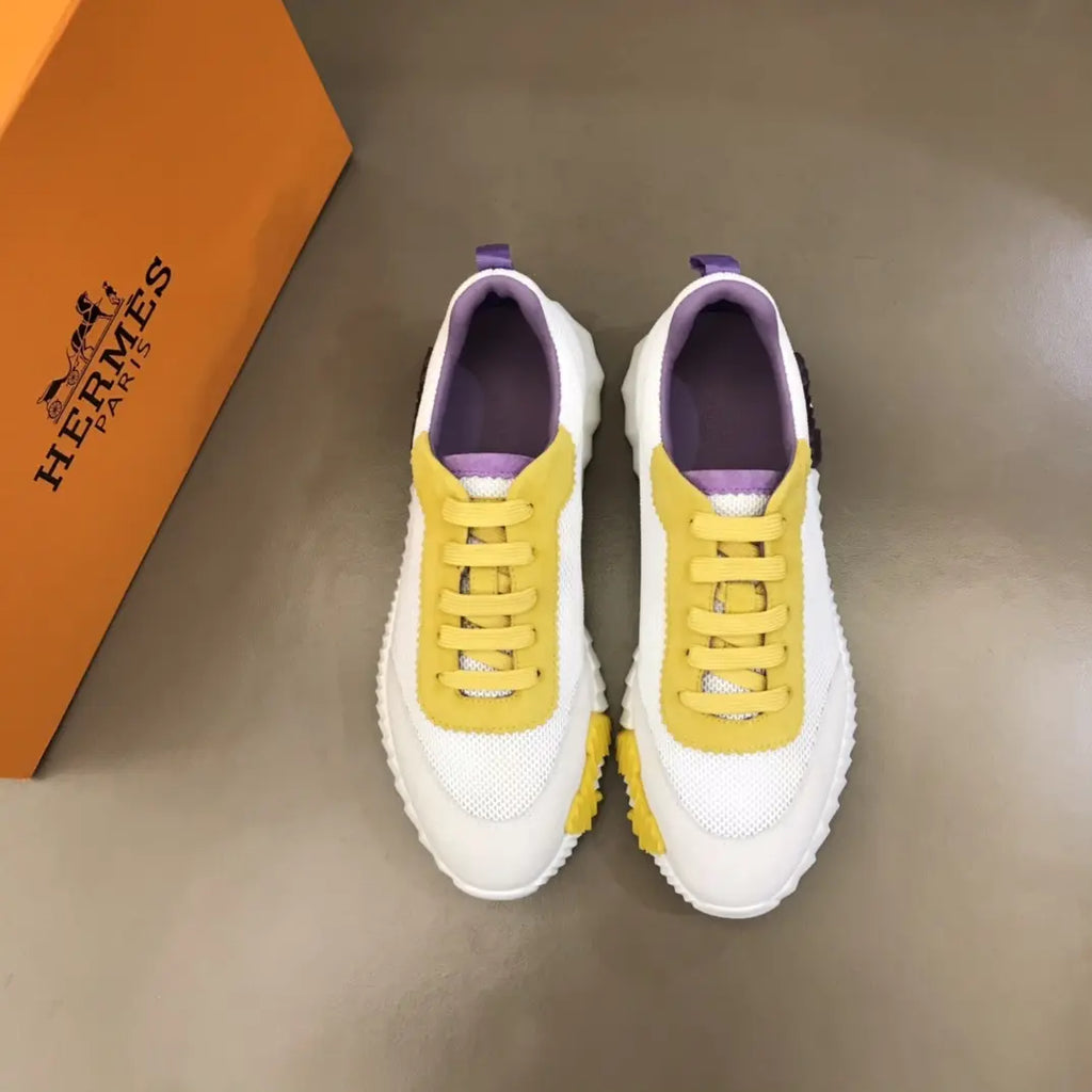 Hermes Bouncing White Yellow Purple Sneakers