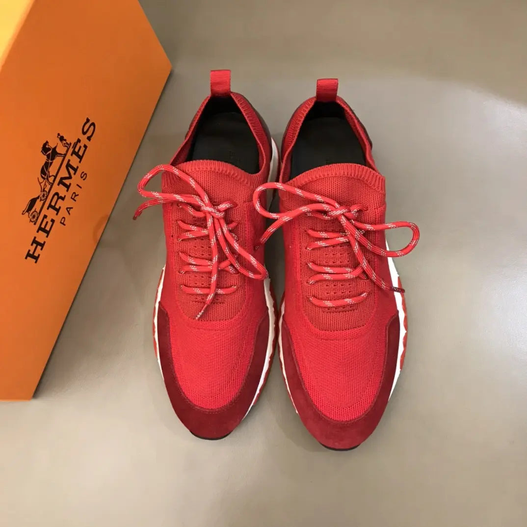 Hermes Bouncing Red White Orange Sneakers