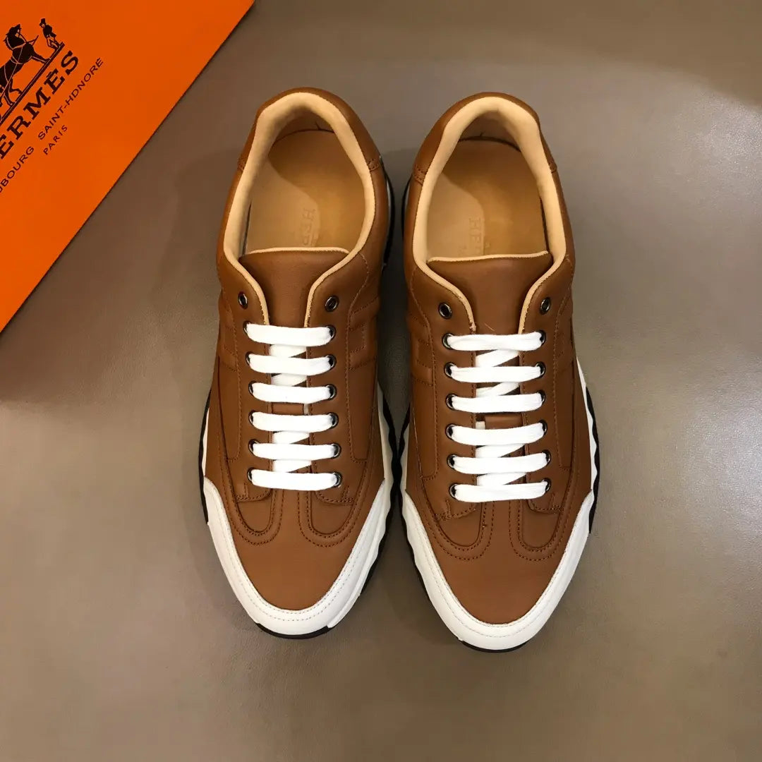 H Bouncing Brown White Black Sneakers