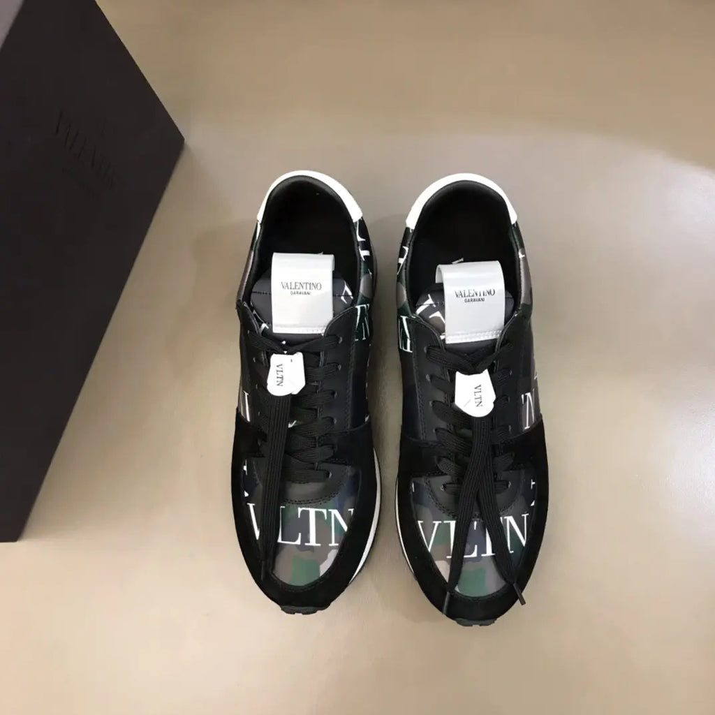 Valentino Black Camo Green White Sneakers