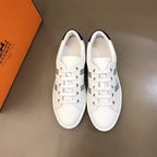 Hermes H Stripe White Black Sneakers