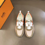 Hermes Paris Beige Orange White Sneakers