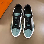 Hermes White Black Mint Green Sneakers