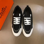 Hermes Paris Black White Sneakers