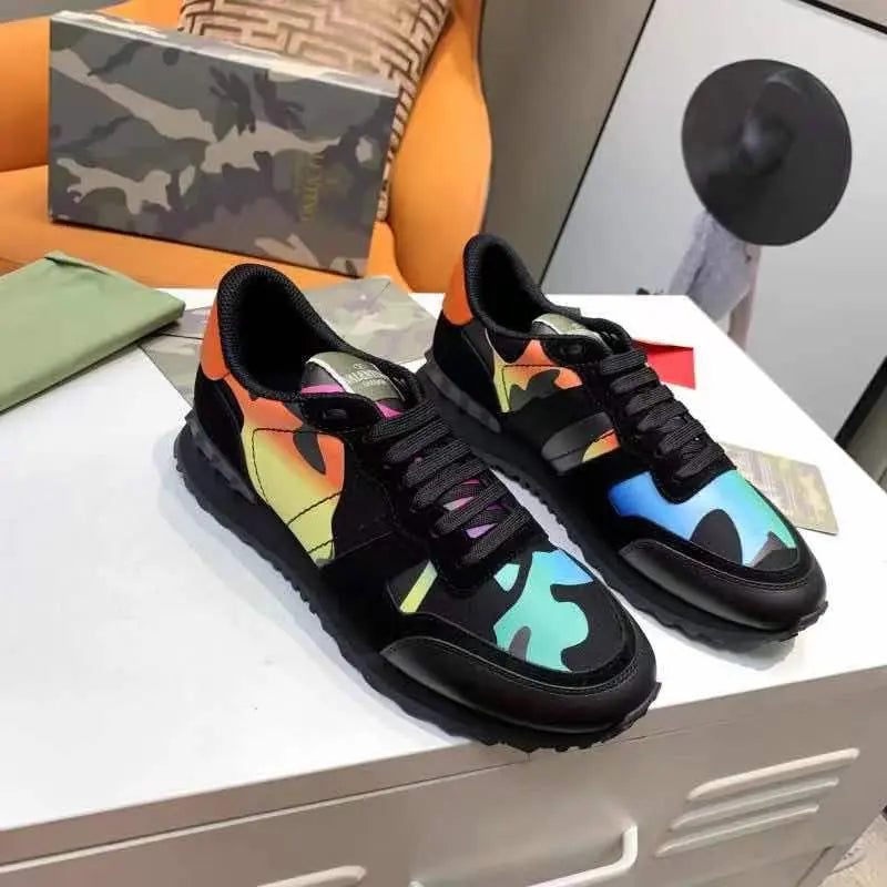 Valentino Rockrunner Black Multicolor Sneakers