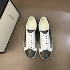 Gucci Ace Grey Black White Red Sneakers