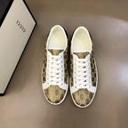 Gucci Ace Beige Brown Red White Sneakers