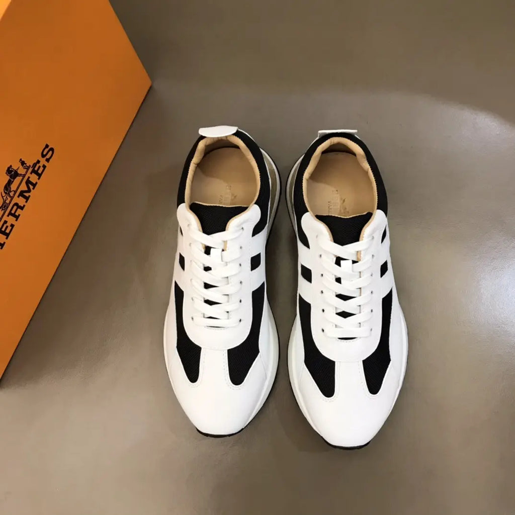 Hermes White Black Sneakers