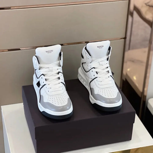 Balenciaga High Top White Black Grey Sneakers