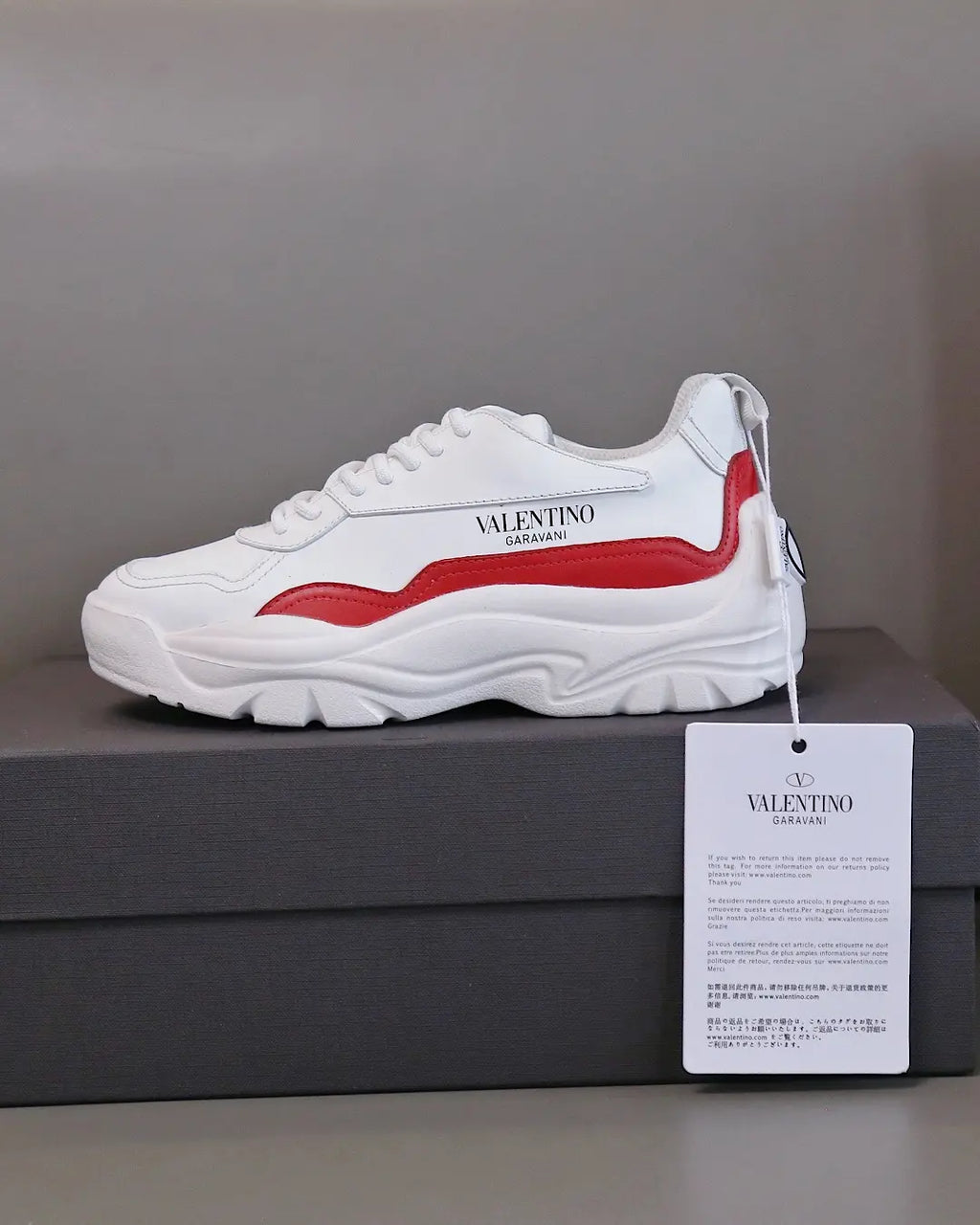 Valentino Garavani White Red Sneakers