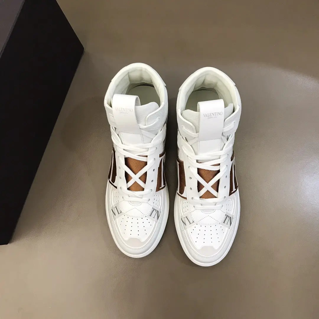Valentino VN High White Brown Sneakers