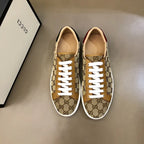 Gucci Ace Beige Brown Red Sneakers