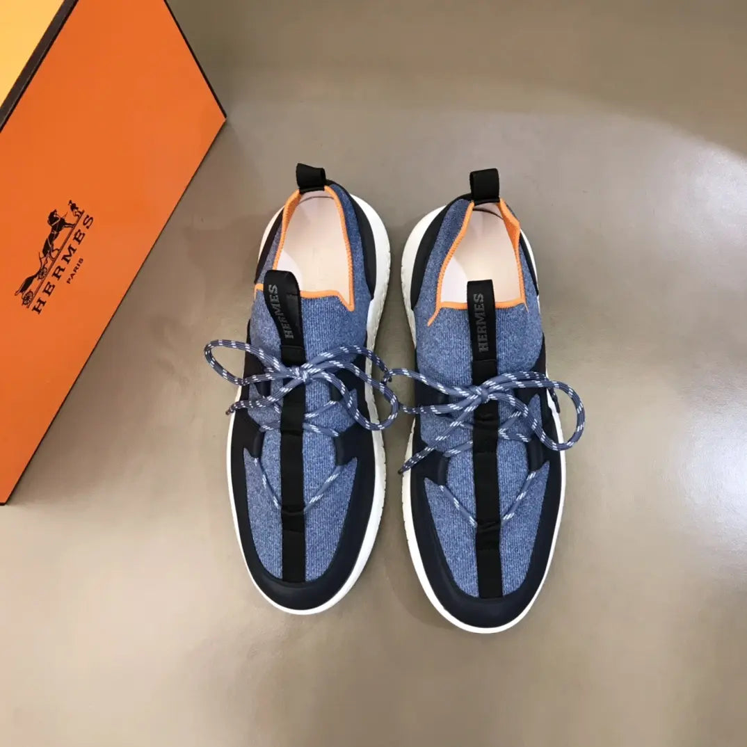 Hermès Bouncing Grey Black Orange Sneakers