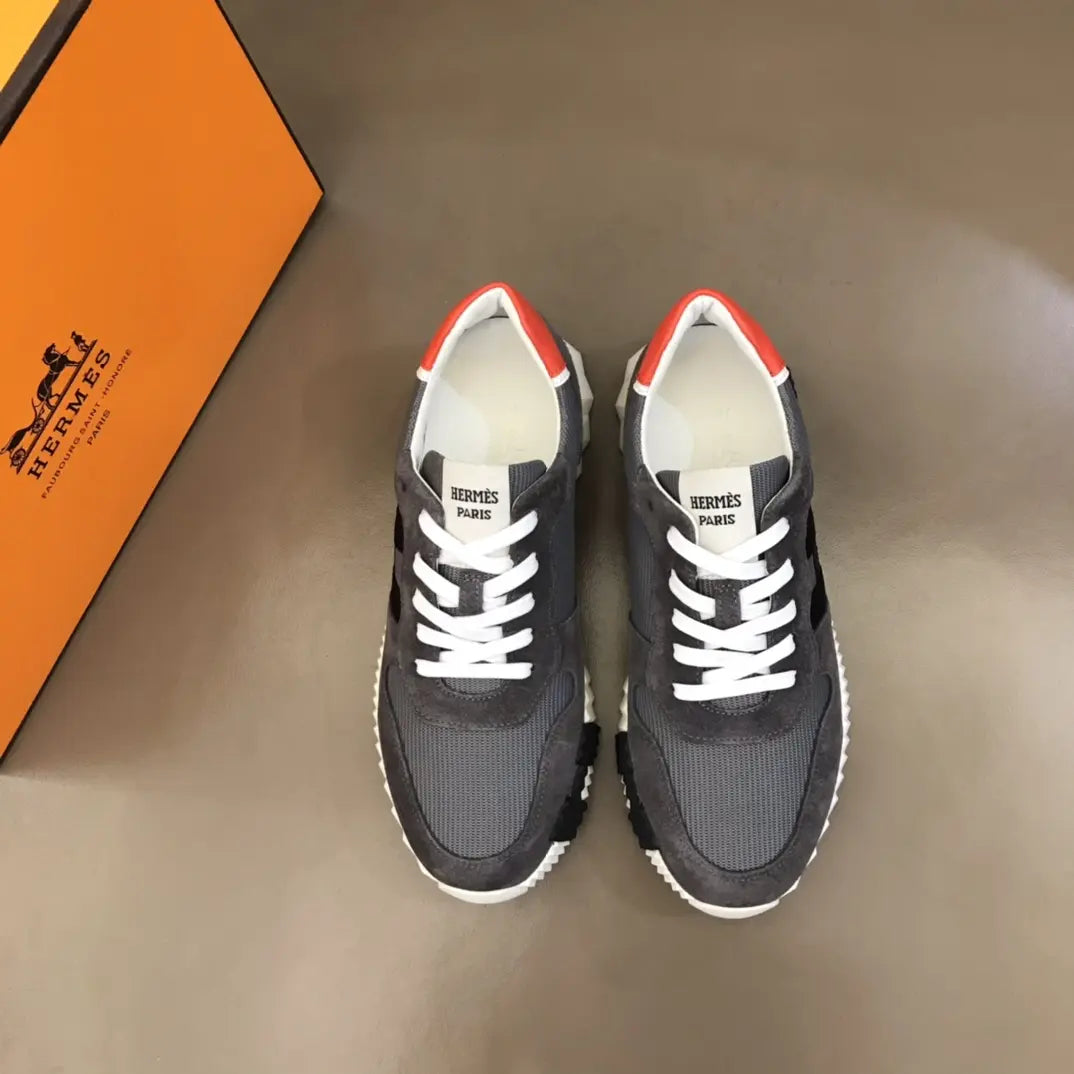 Hermes Bouncing Grey Black Orange Sneakers