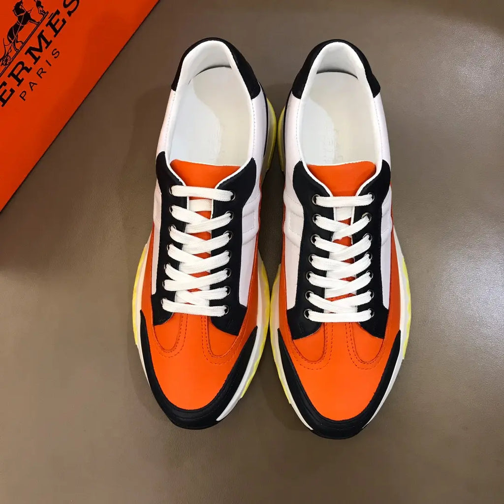 Hermes Bouncing Orange White Black Sneakers