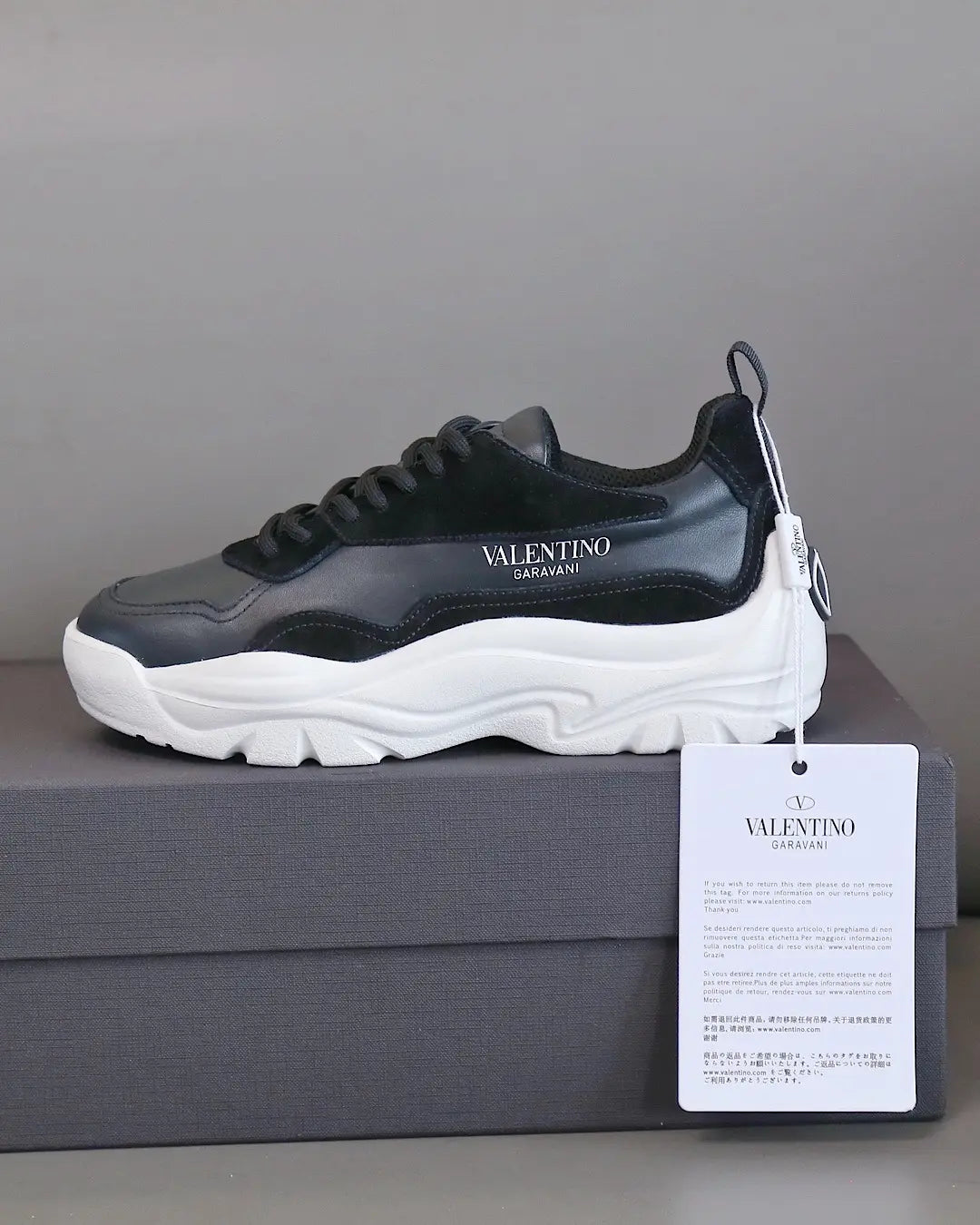 Valentino Garavani Black And White Sneakers