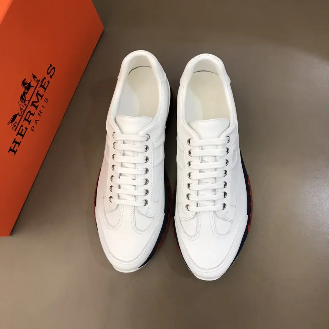 Hermes Paris White Black Red Sneakers