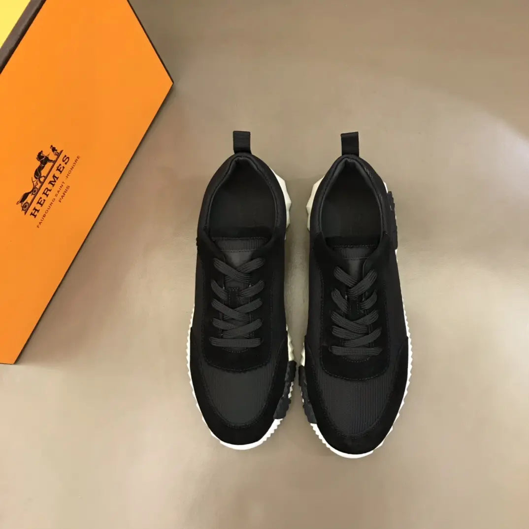Hermes Paris Black Mesh Sneakers