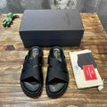Valentino Garavani Black Cross Strap Sandals