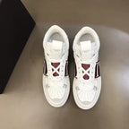 Valentino Garavani White Maroon Red Sneakers
