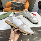 Valentino Garavani White Beige Brown Sneakers