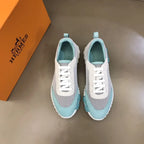 Hermes Bouncing White Light Blue Sneakers