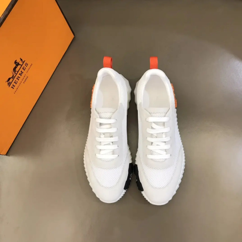 Hermes White Orange Black Sneakers