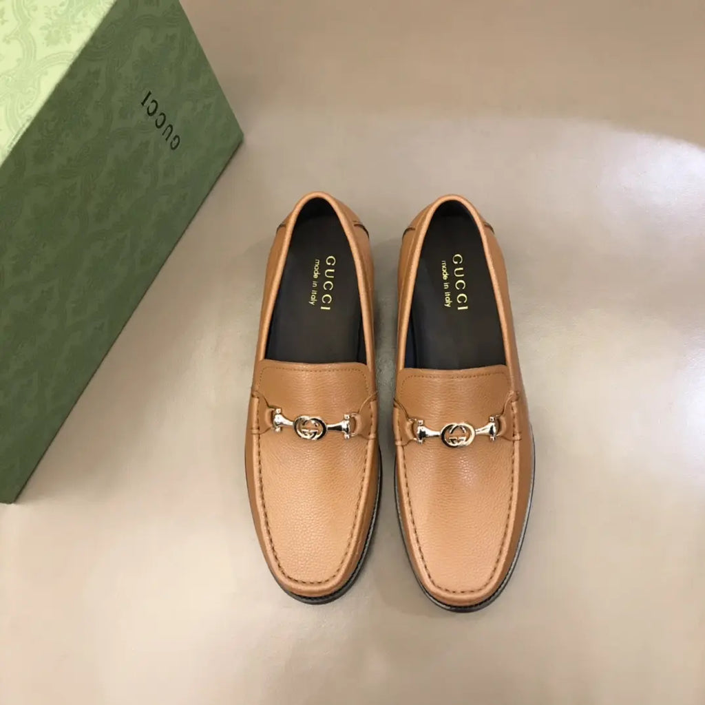 Gucci Horsebit Beige Tan Loafers