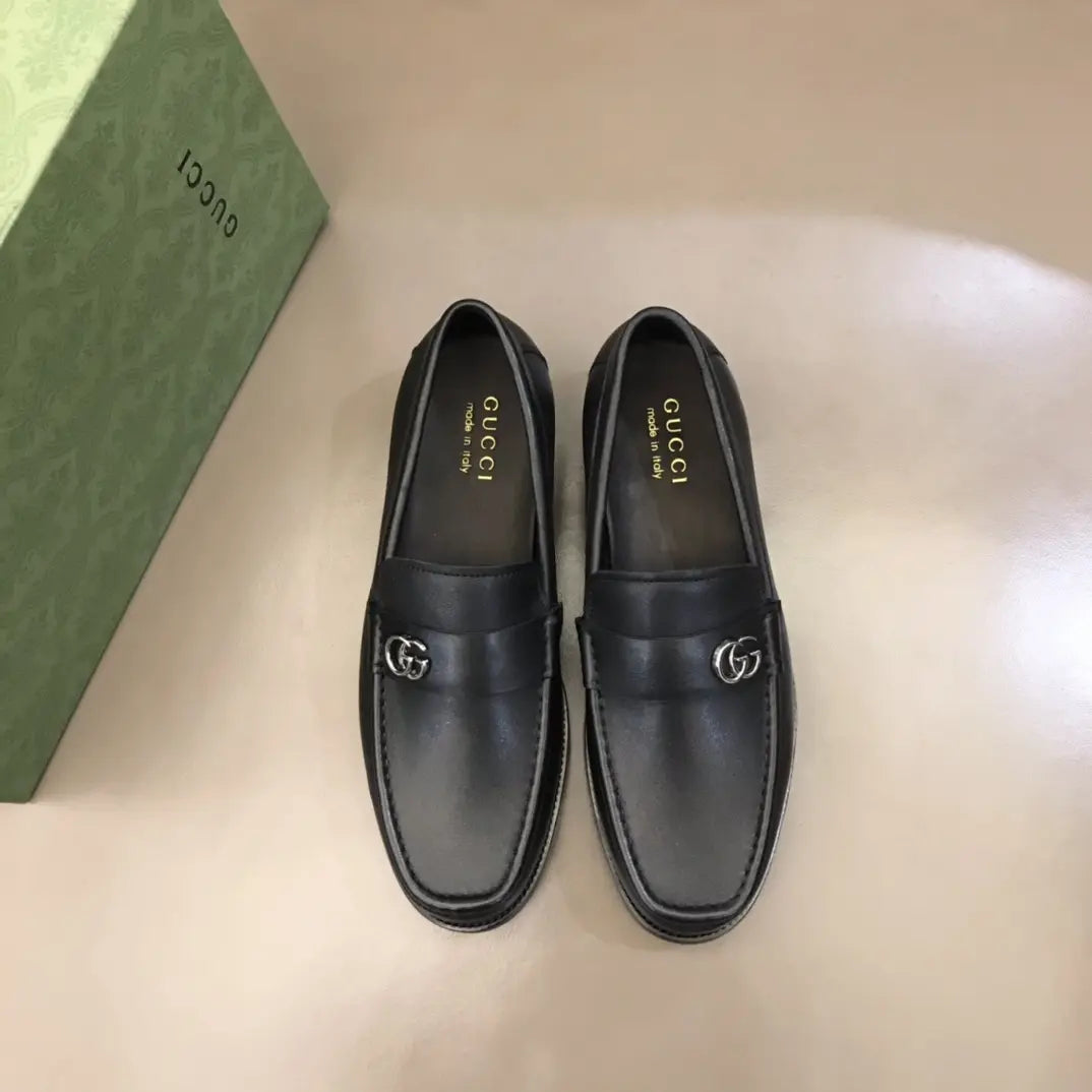 Gucci GG Interlocking Black Loafers